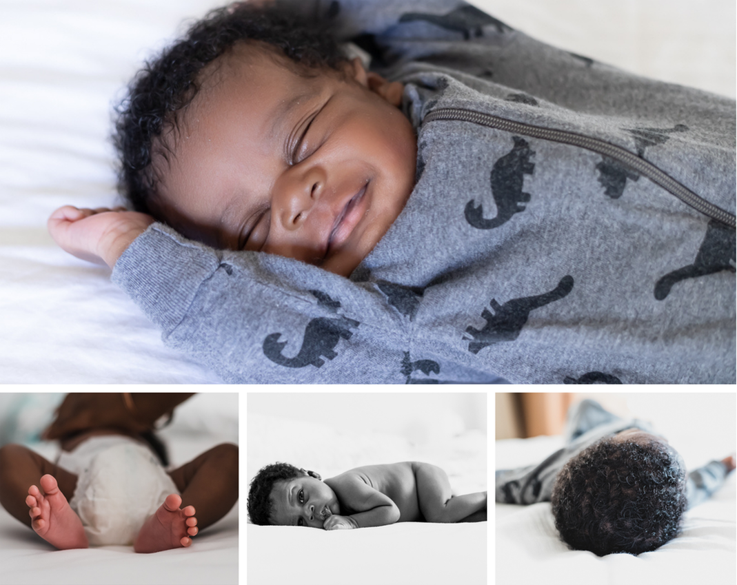 Collage of newborn baby boy, lifestyle newborn photography, Bradenton, Florida