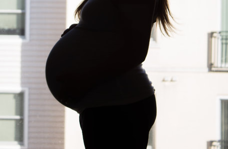 Maternity baby bump silhouette